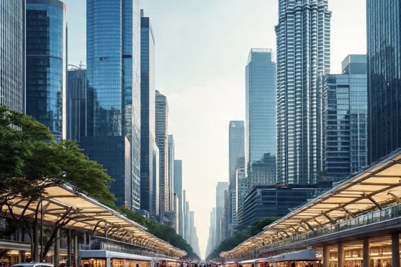 Affordable lifestyle and living costs in Malaysia with city skyline