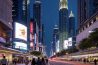 Kuala Lumpur skyline with residential neighborhoods and modern apartment
